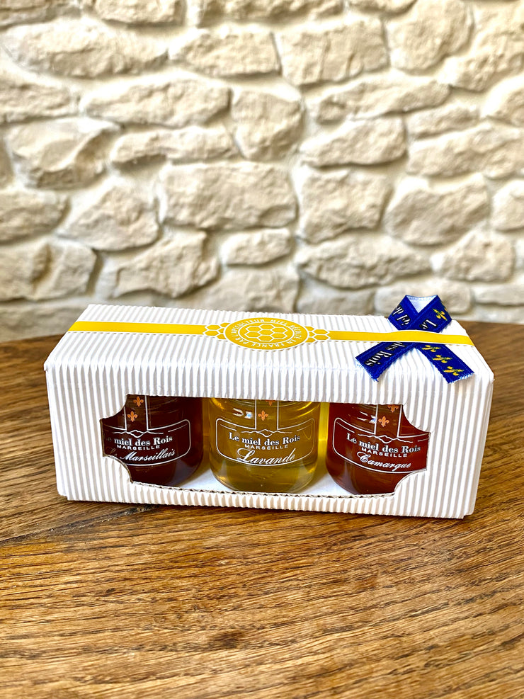 Coffret cadeau 3 pots de miel de 250g | Tigoo-Miel
