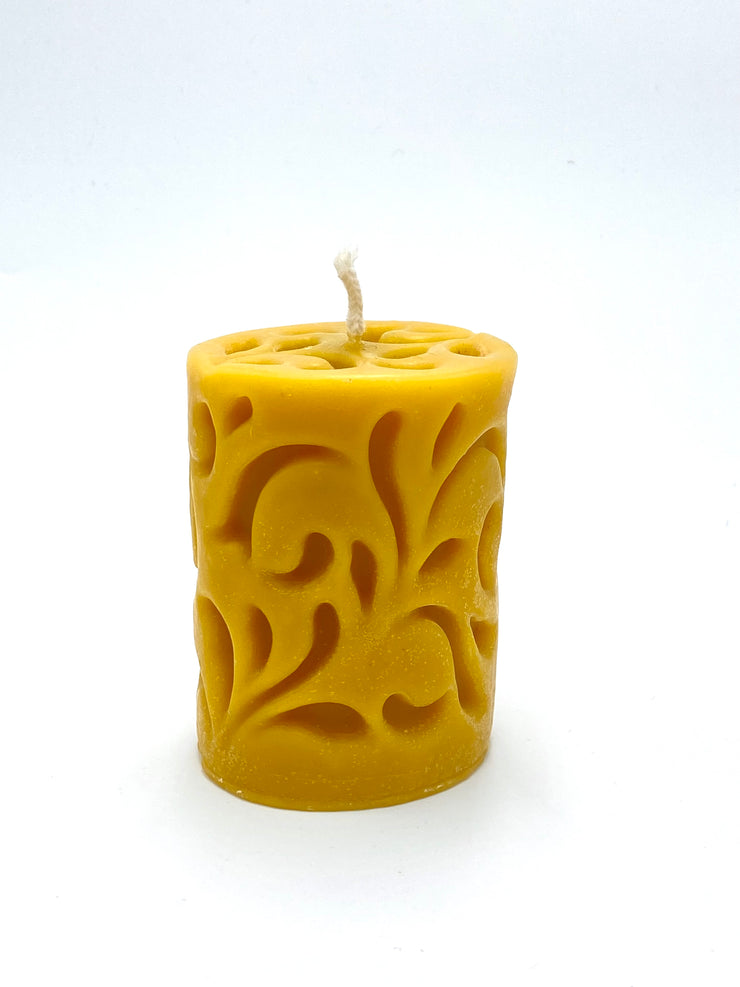 Handmade beeswax candle