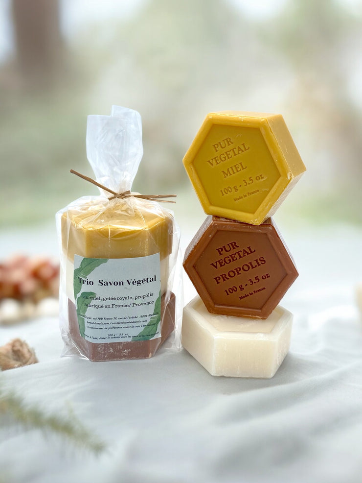 100% vegetable trio soaps from Provence